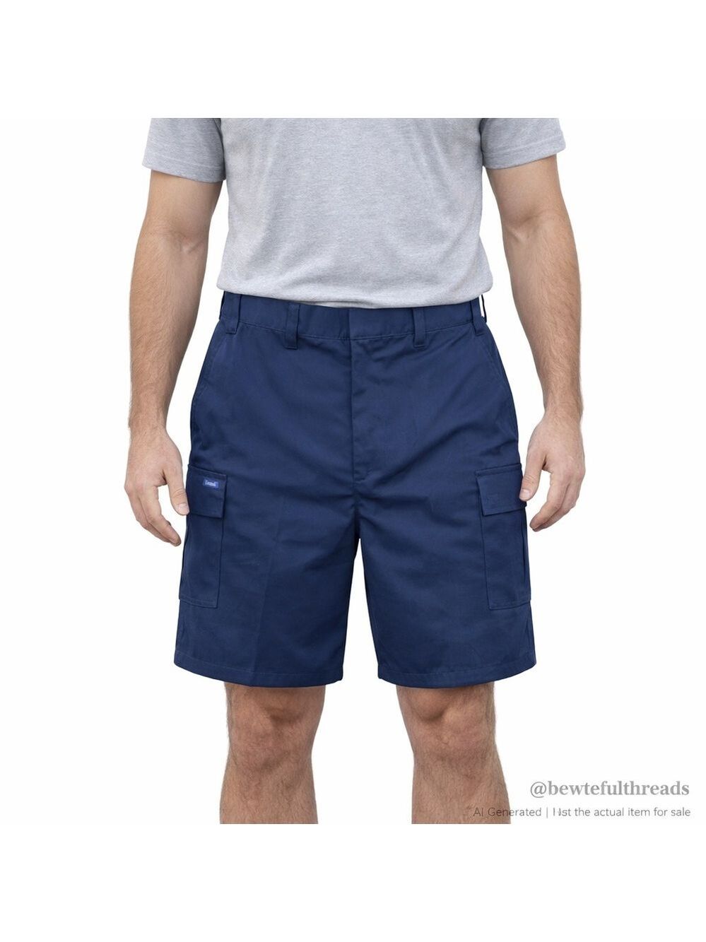 Hammill Navy Cargo Work Shorts 46x10 Durable Utility Workwear
